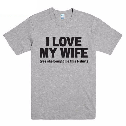 短袖休闲搞笑常规WIFE纯棉中性