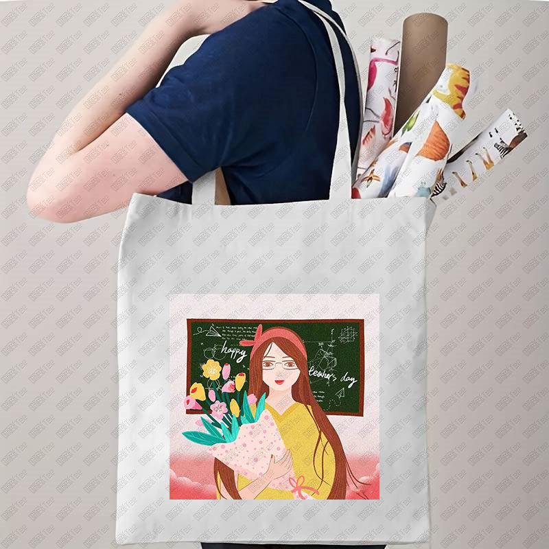 跨境热卖教师节Teacher印花帆布包学生单肩包时尚手提购物袋,箱包皮具/热销女包/男包,时尚帆布包,淘宝优惠券,粉丝福利购,淘宝优惠卷