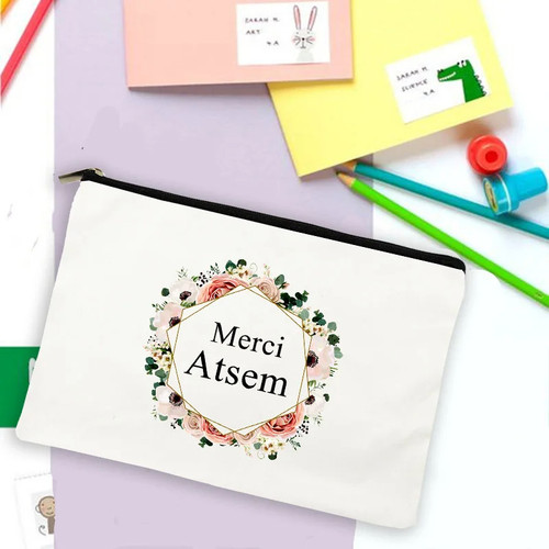 Atsem 礼物 Merci Atsem 法式印花旅行洗漱用品袋手拿包
