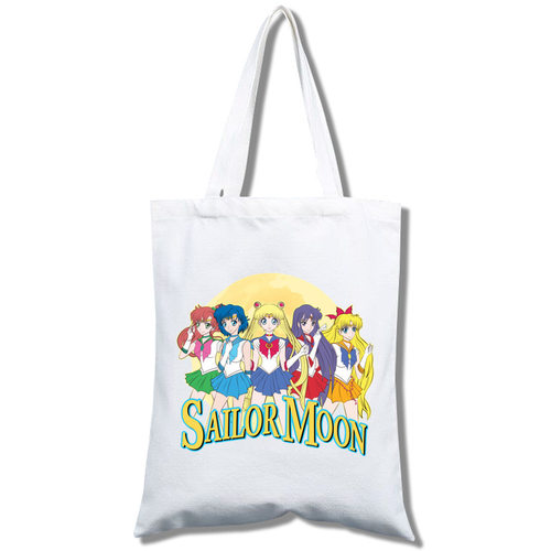 美少女战士Sailor Moon印花帆布袋单肩背包全球外贸手提包购物袋