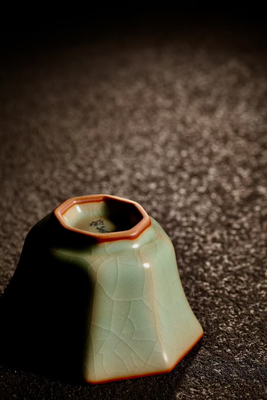 晓芳窑汝窑粉青釉八方主人杯开片茶具包邮品茗杯