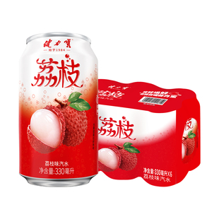 6罐低糖0脂解腻清爽火锅必备 健力宝荔枝味饮料330ml 天猫U先