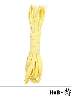 HuB和博骑行锁鞋N115专用冠军黄色鞋带运动鞋鞋带纯棉防滑防松脱