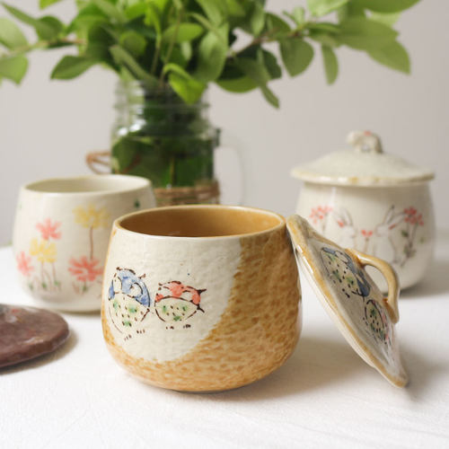 濑户烧日式风彩色瓷器茶碗蒸