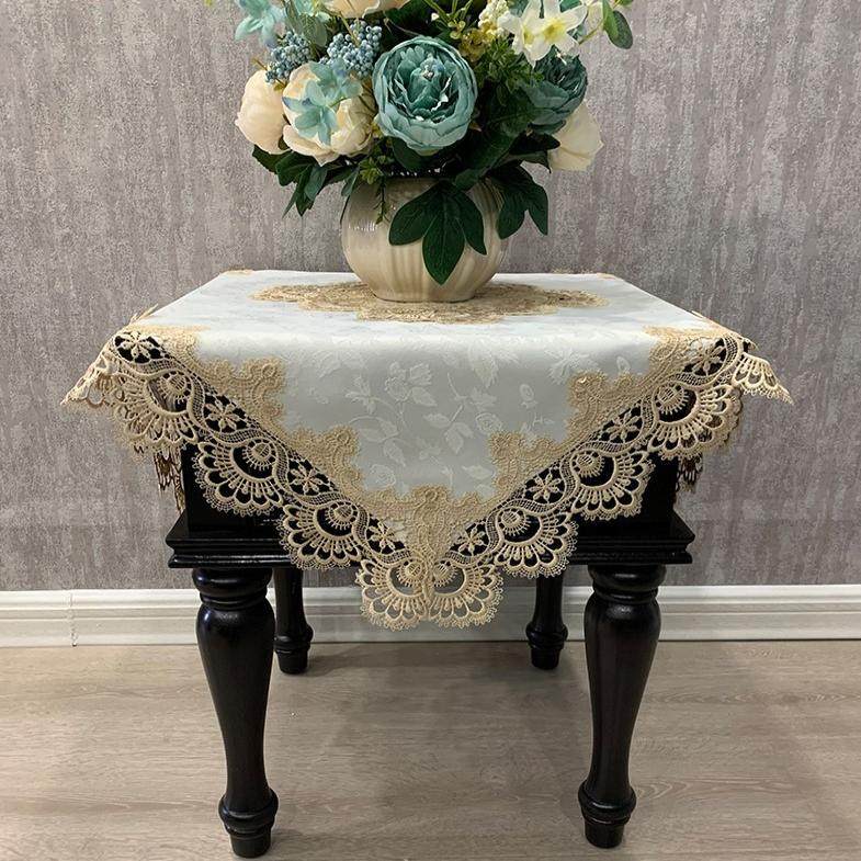 床头柜遮丑小盖布中式茶几桌布新餐桌布冰箱防尘民族高级感可定制