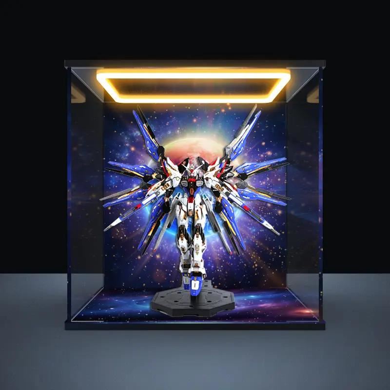 适用 万代 MGEX 强袭自由 突击自由 高达SEED回灯款亚克力收纳盒