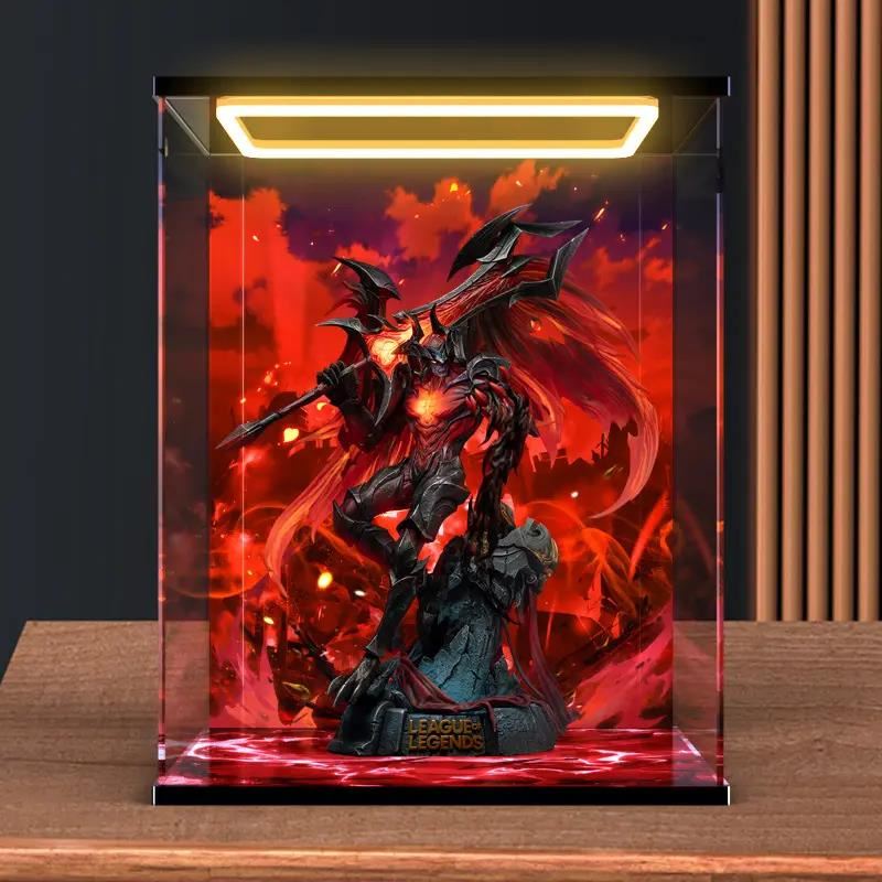 适用集美殿堂 暗裔剑魔 雕像手办模型亚克力回型灯主题背景收纳盒