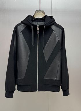 25冬款轻奢潮牌连帽轻便羽绒服男白色刺绣短款百搭加厚冲锋衣外套