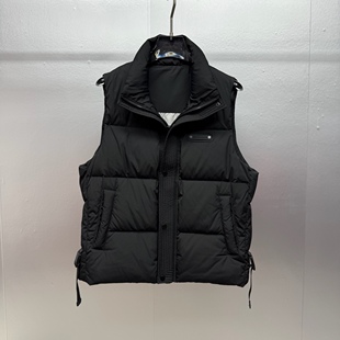 欧货轻奢立领25冬新款羽绒马甲男黑色多口袋保暖背心帅气百搭外套