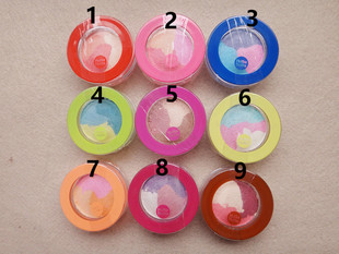 韩国柜75/个~价格低到崩溃 ho~l~i~~ka 三色眼影 微闪 裸妆酒红大