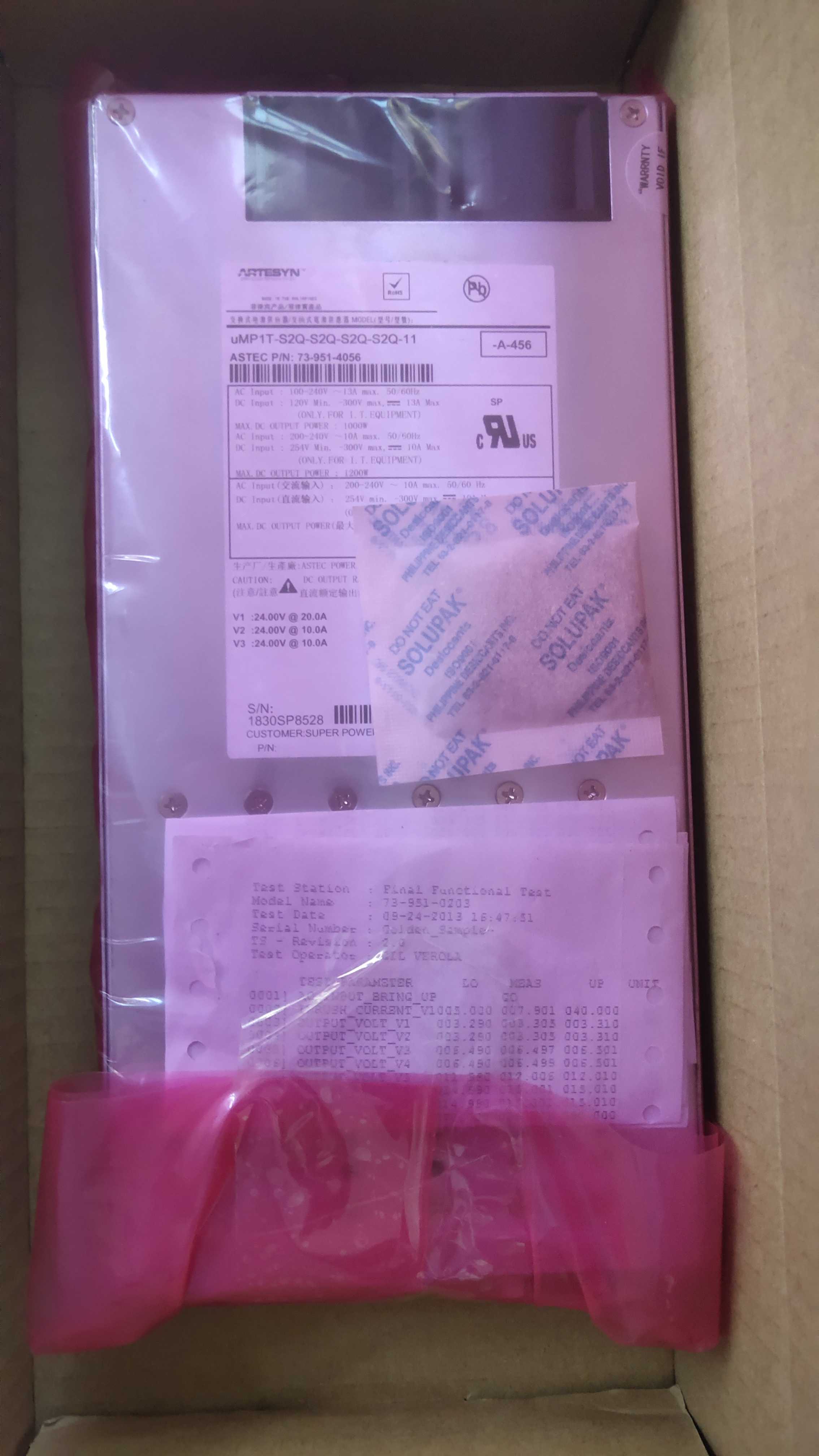 uMP1T-S2Q-S2Q-S2Q-S2Q-11 P/N 73-951-4056 ARTESYN闲置库存货