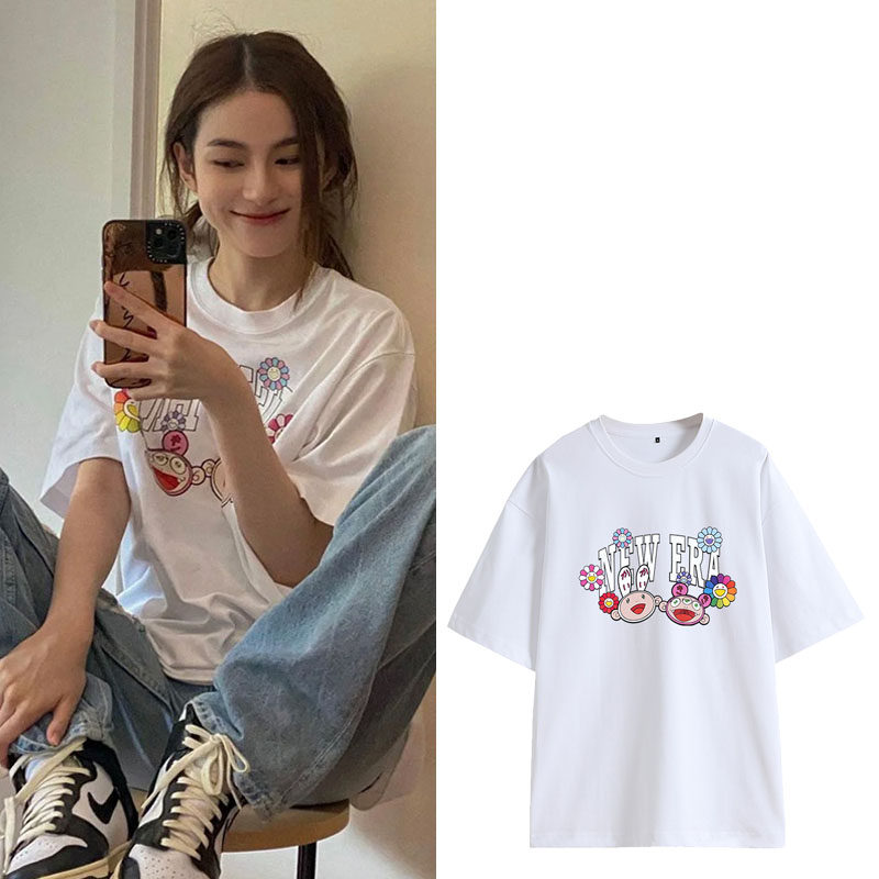 短袖休闲时尚宽松流行纯棉男女