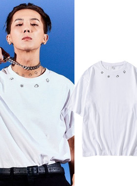 宋旻浩同款t恤女印花纯棉短袖大学生上衣服潮学院见男夏季