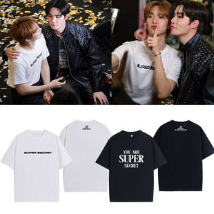 ZEENUNEW单曲SuperSecret李海海林景云同款衣服宽松纯棉短袖T恤