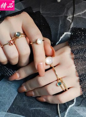 girl Simple joint ring female temperament 8-piece set rings