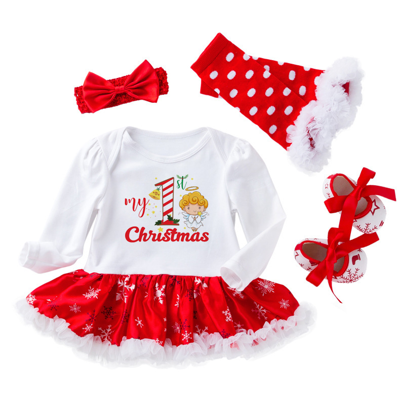 New Christmas baby clothes children's clothing girls dress