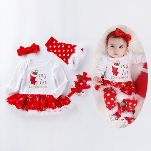 New Christmas Year Baby Party Dress Autumn/Winter clothes