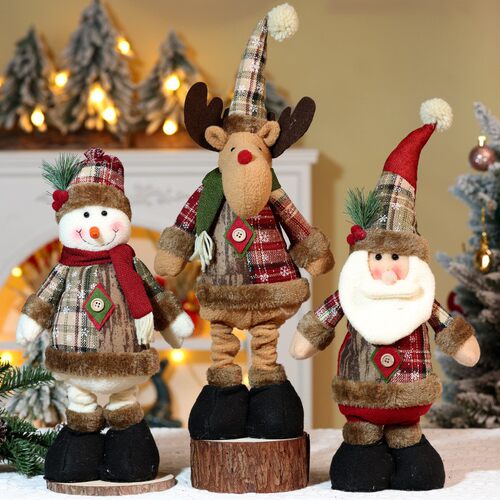 New festival stretch doll Christmas snowflake gift ornaments