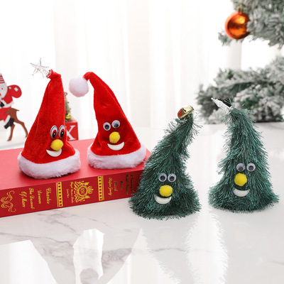 New Christmas hats Decorations Electric Music Swinging cap