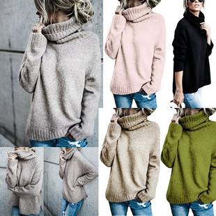 fashion winter warm short sweater Knitwear turtleneck women