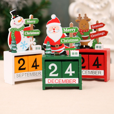 Christmas October 25th Calendar Ornament Gifts Wooden 圣诞饰