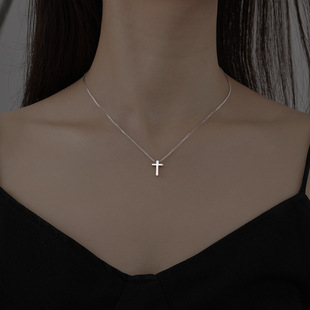 Cross border Clavicular chain girl cross pendant necklace