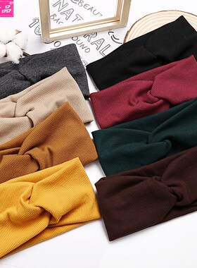 knitted cross hair band yoga sports women Suck Sweat turban