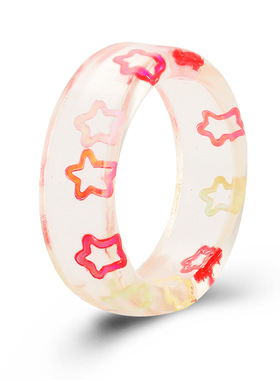 戒指亚克力欧美女欧美五角星关节