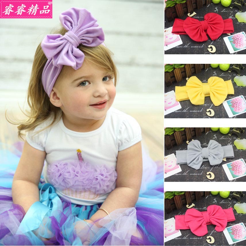 Hot selling kids big bow Girls hair band baby headband发箍