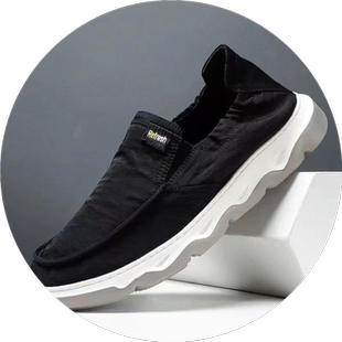 鞋子男2024秋季冰丝雨伞帆布鞋男士防滑老北京懒人一脚蹬软底布鞋