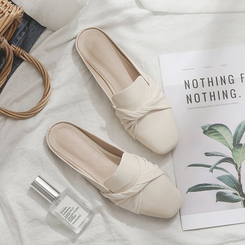 平底懒人少女风甜妹拖鞋