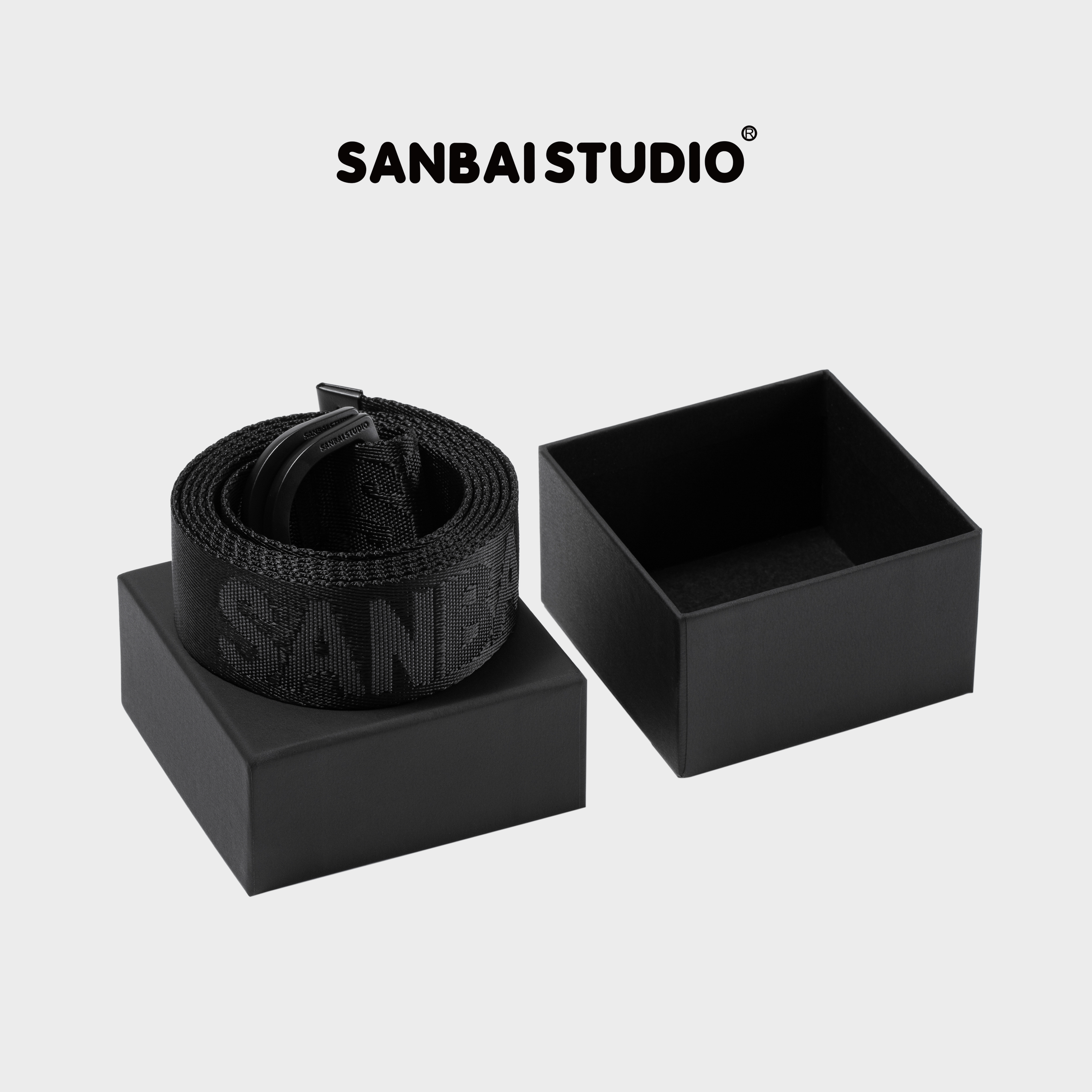 SANBAI叁佰提花织带腰带