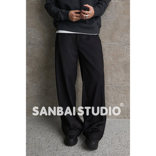 SANBAI叁佰阔腿西裤休闲裤