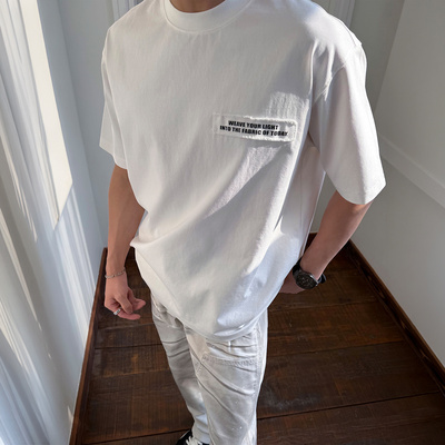 SANBAI叁佰凉感梭织印花短袖