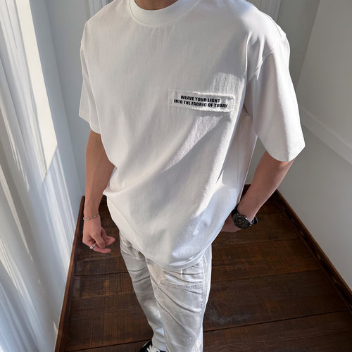 SANBAI叁佰凉感梭织印花短袖