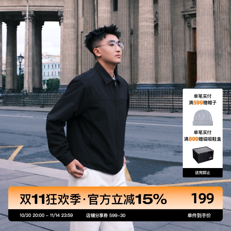 SANBAI黑色短款行政夹克