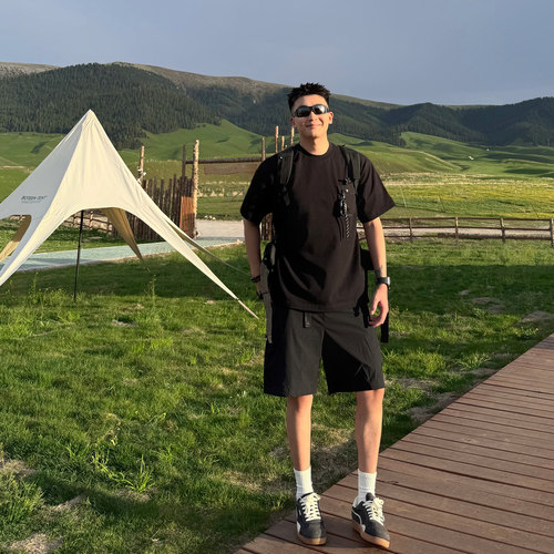 SANBAI叁佰防晒多口袋短裤