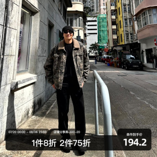 牛仔裤 子 叁佰 直筒宽松裤 SANBAI 新款 男士 黑武士伐木裤 春秋季