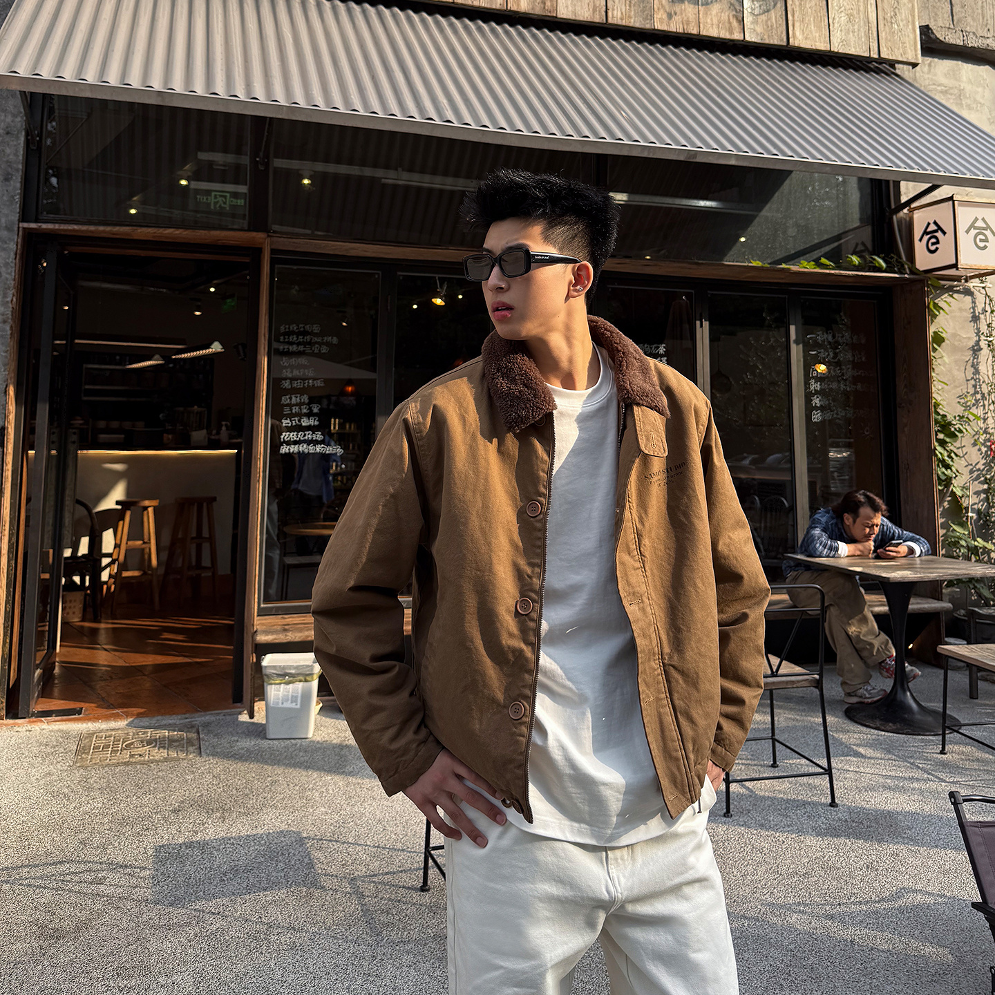 SANBAI叁佰高克重重酵洗棉衣