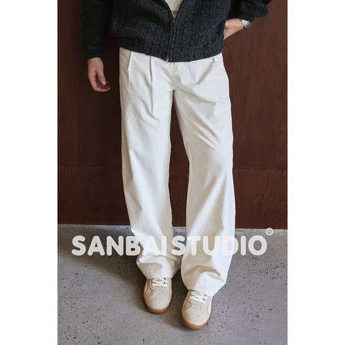SANBAI叁佰灯芯绒长裤休闲裤