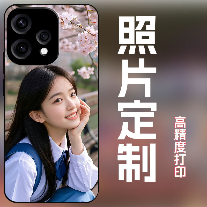 适用opporeno15c手机壳定制照片保护套女高清全包保护套防摔玻璃壳个性diy创意艺术写真婚纱网红新款男女