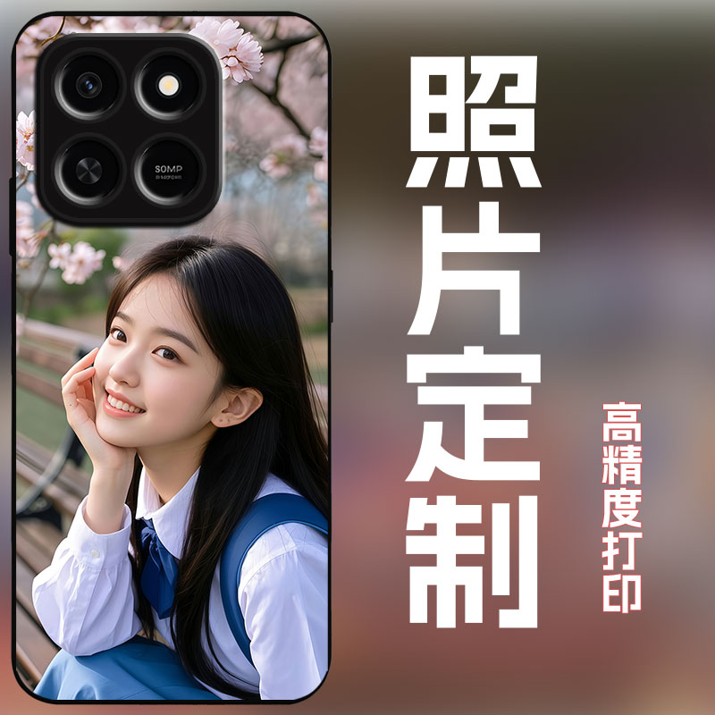 适用荣耀play10t手机壳定制照片保护套女高清全包保护套防摔玻璃壳个性diy创意艺术写真婚纱新款男女