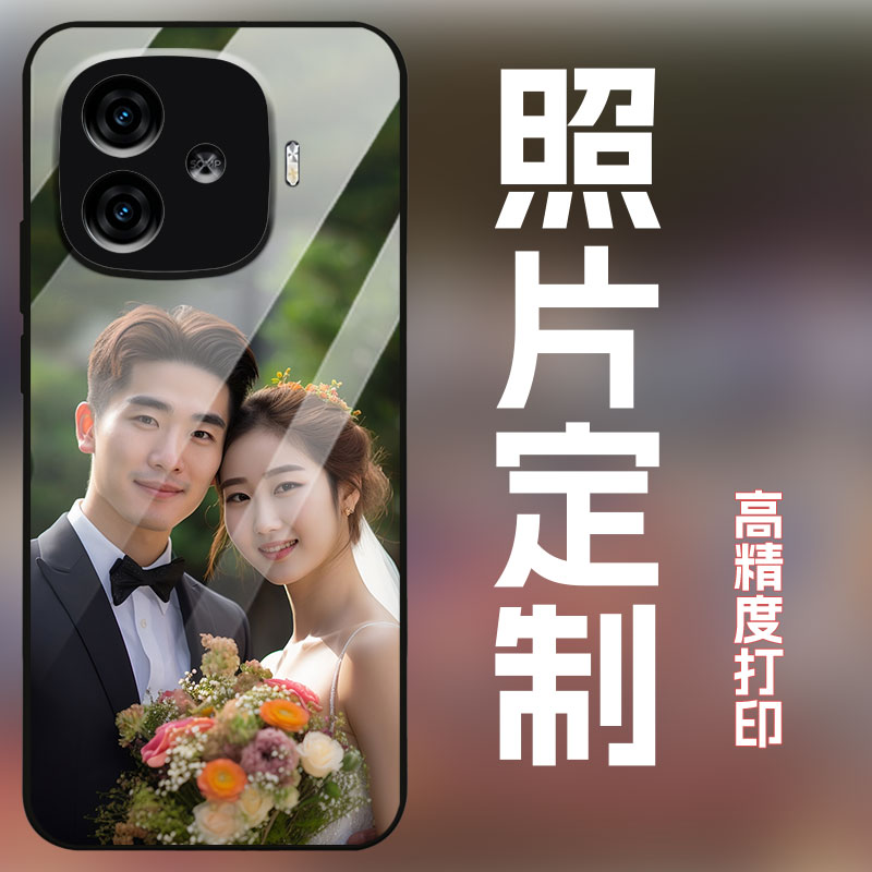 适用iqooz9turbo手机壳定制来图定制照片订做全包保护套玻璃壳z9turbo十个性时尚照片定制小众不撞壳甜辣风z9