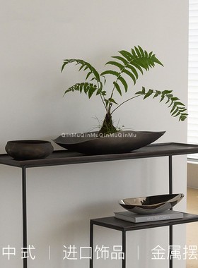 新中式不规则设计光亮铝制植物铝