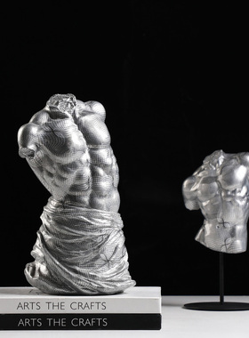 意式极简抽象半身雕像摆件