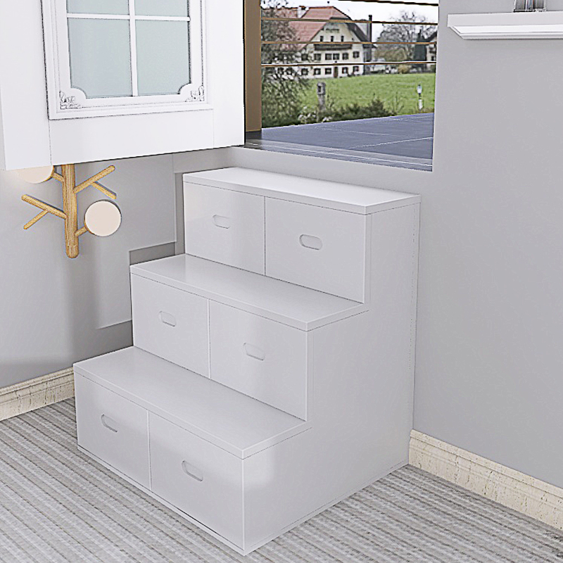 实木楼梯柜抽屉式储物柜多功能台阶梯儿童房阶梯床边收纳柜可定制