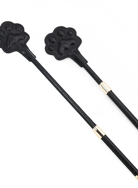 新款猫爪马鞭可拆真皮长鞭m拍子cosplay短款骑马舞蹈鞭