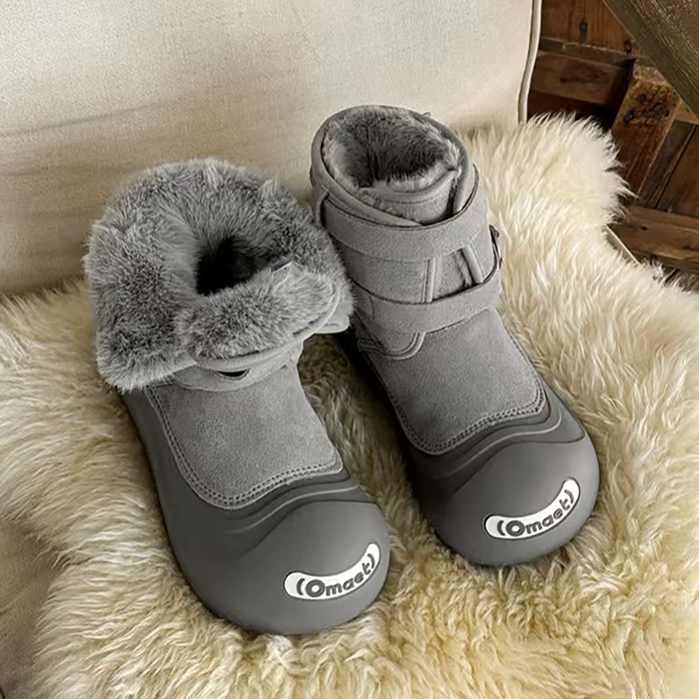 厚底松糕雪地靴男士2025冬季加绒