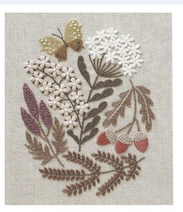 花草刺绣图案新手练习水溶无纺布免画图绣花图稿定做不是材料包