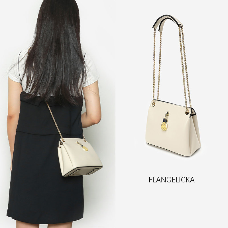 小清新链条包包女2020秋冬新款斜挎包女百搭ins大容量水桶腋下包